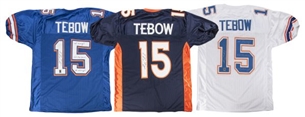 Lot Of (3) Tim Tebow Signed Jerseys